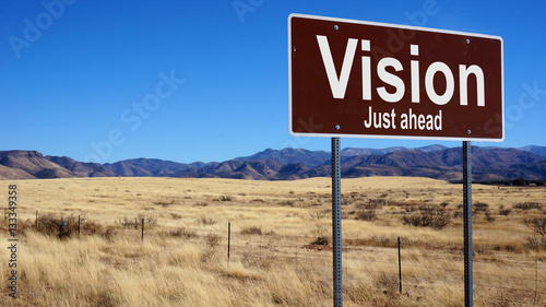 Vision brown road sign