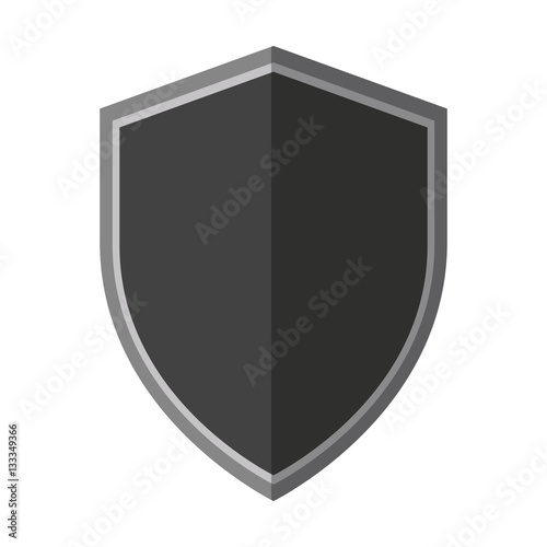 steel secure emblem shield protection shadow vector illustration eps 10