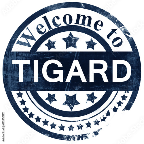 tigard stamp on white background photo