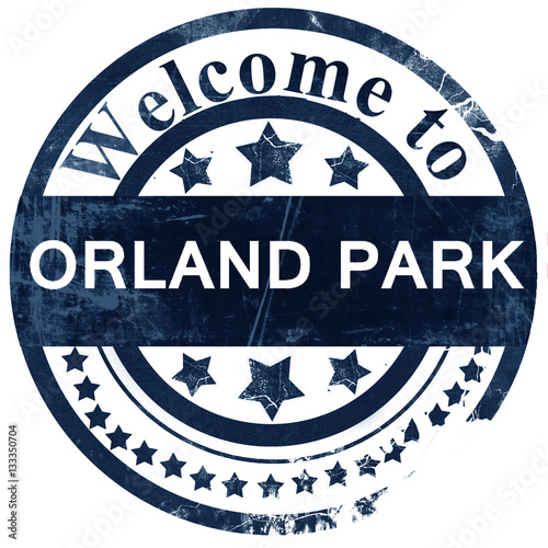 orland park stamp on white background photo