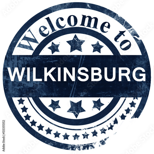 wilkinsburg stamp on white background photo