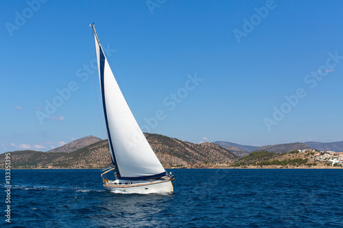 Sailing yachts boat. © De Visu