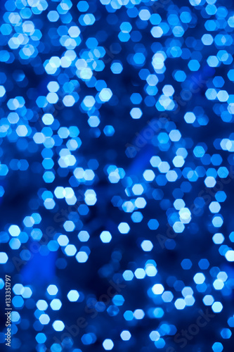 Blue bokeh blur background