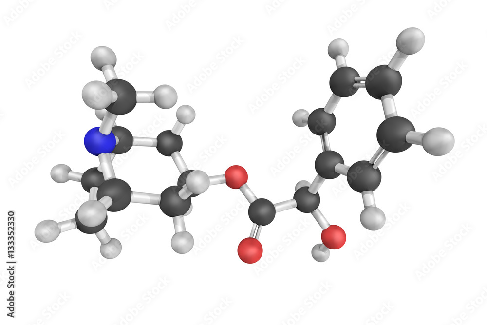 Homatropine, an anticholinergic medication used in eye drops as Homatropine, an anticholinergic medication used in eye drops as