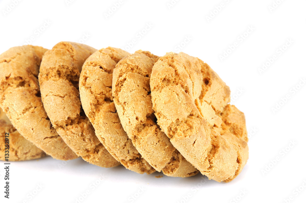 stacking cookies isolated on white background