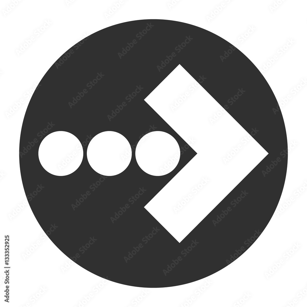 White arrow icon with circles isolated on gray and white background. The flat design arrow points the right direction - Eps10 vector graphics and illustration White arrow icon with circles isolated on gray and white background. The flat design arrow points the right direction - Eps10 vector graphics and illustration