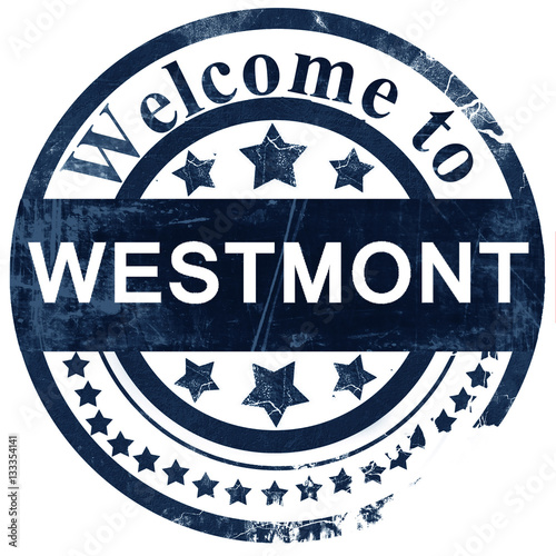 westmont stamp on white background photo