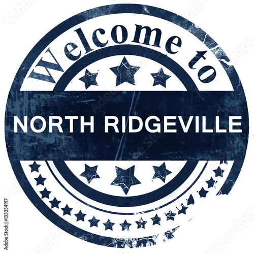 north ridgeville stamp on white background photo