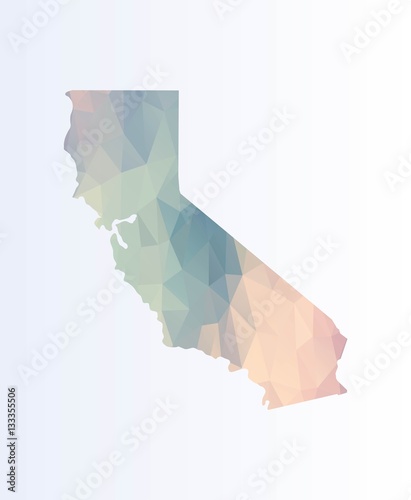 Polygonal map of California