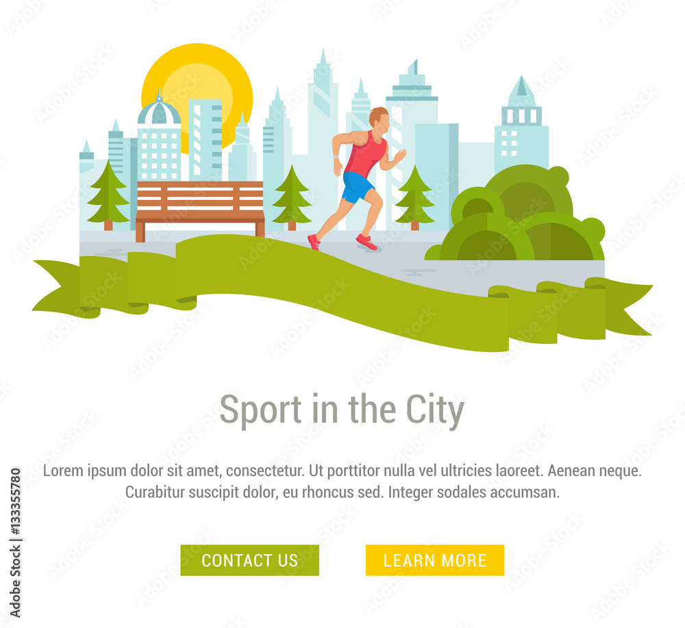 Website Banner and Landing Page Sport in the City Website Banner and Landing Page Sport in the City