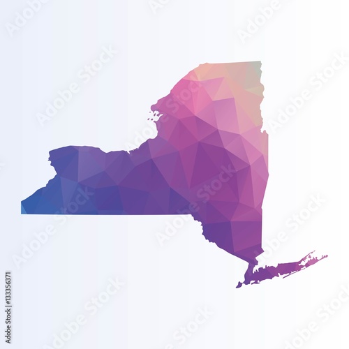 Polygonal map of New-York state