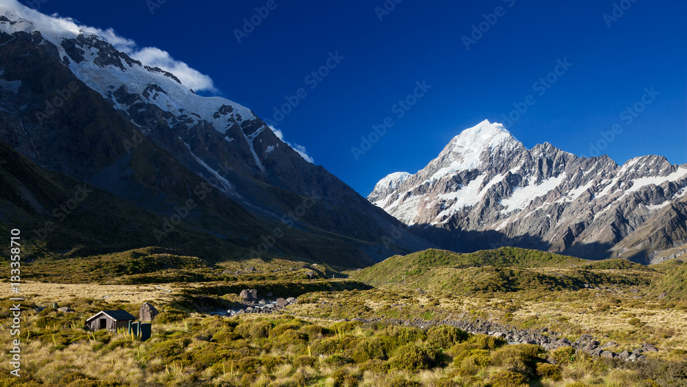 View of Mount Cook from Hooker Valley, South Island, New Zealand