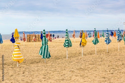 Beach umbrellas in Trouville