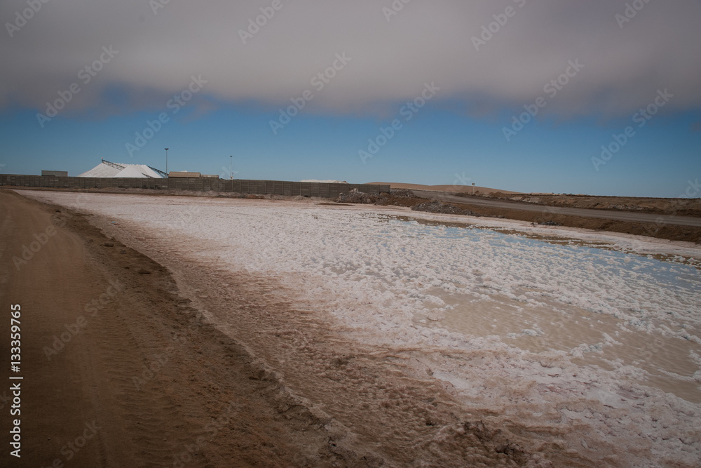 Walvis Bay Salt Works in Namibia