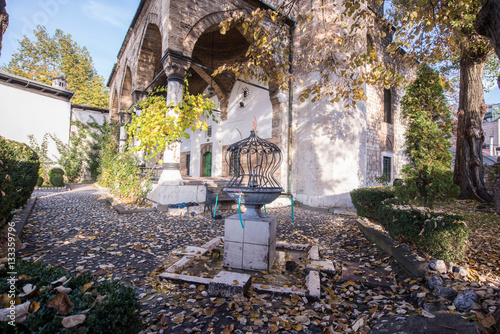 Mosque with fountain in front Sadrvan photo