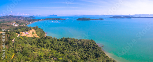 aerial photography at Ao Po the gateway to spectacular Phang Nga bay could no be more perfectly located