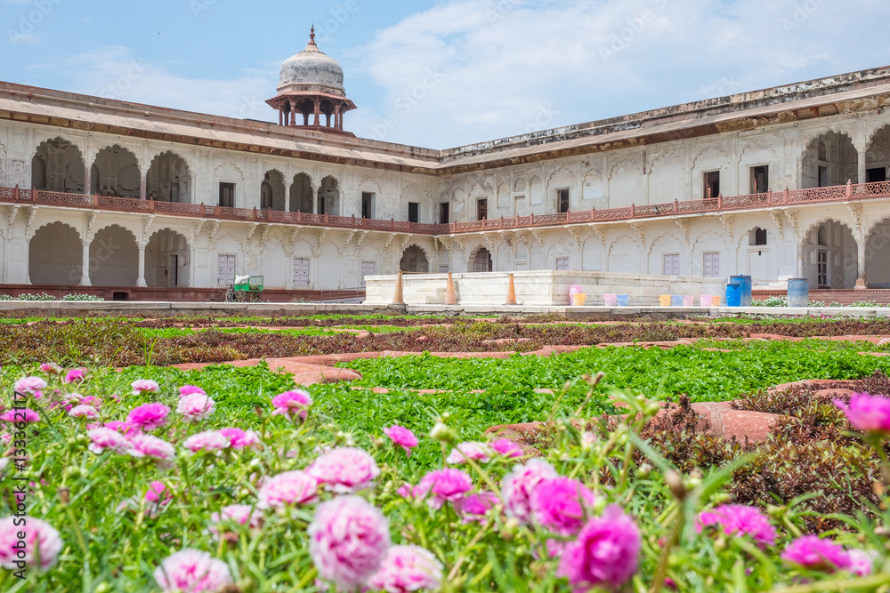 Architecture of Agra fort and garden, Agra city, India