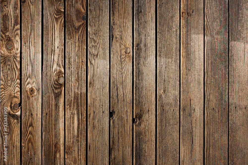 Fototapeta premium Old weathered wooden fence or wall cladding