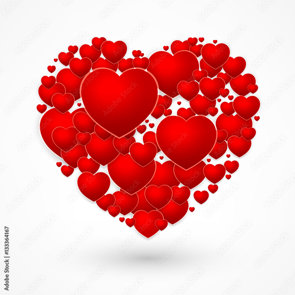 Valentines Day red heart