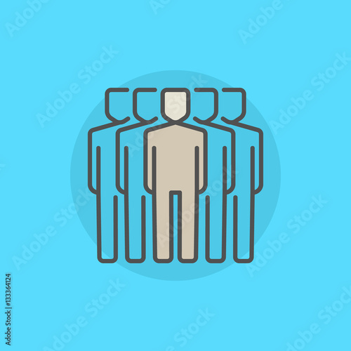 Team leader colorful icon
