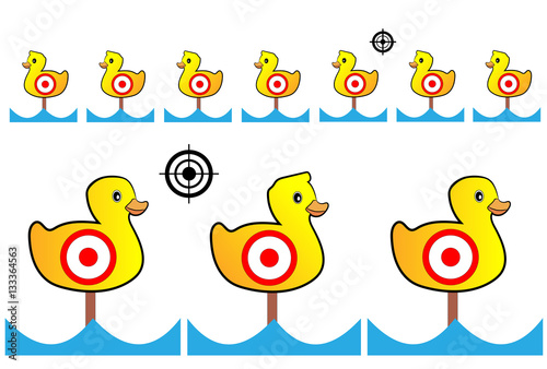 Target painted yellow ducks for shooting range and Entertainment