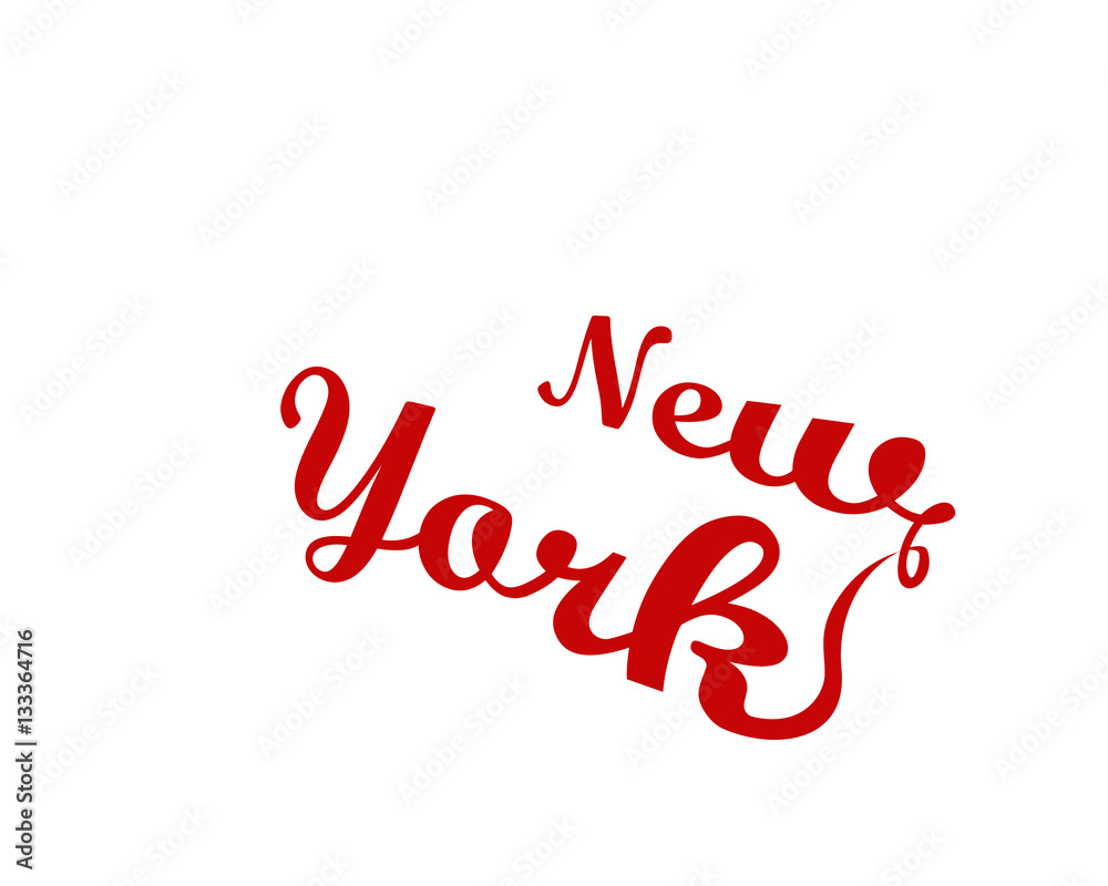 New York, curly, handwriting New York, curly, handwriting