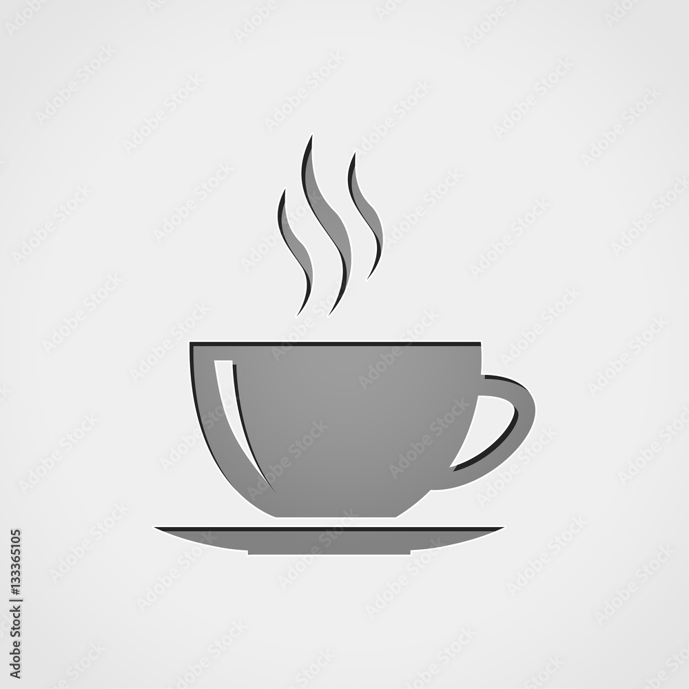coffee cup grey icon coffee cup grey icon