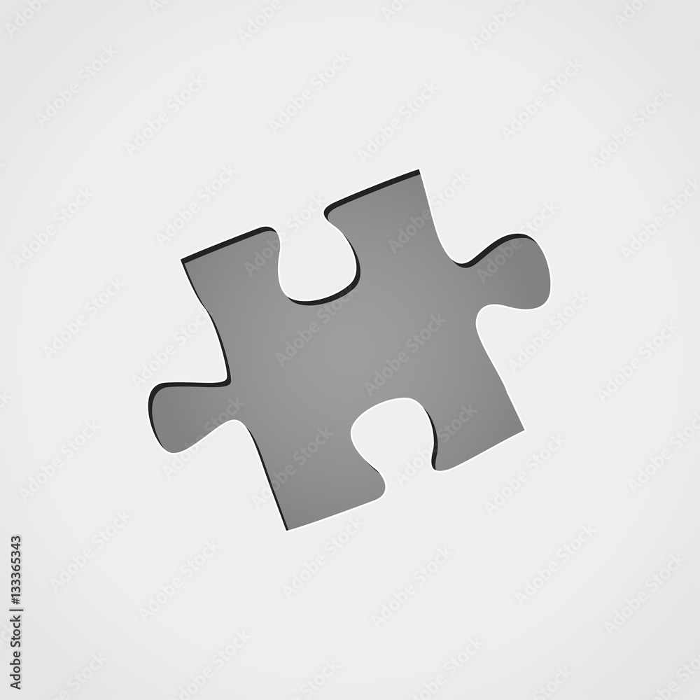 jigsaw puzzle piece grey icon jigsaw puzzle piece grey icon