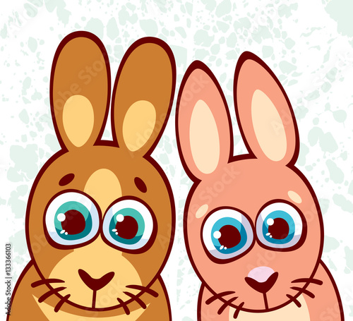 Cartoon rabbits.