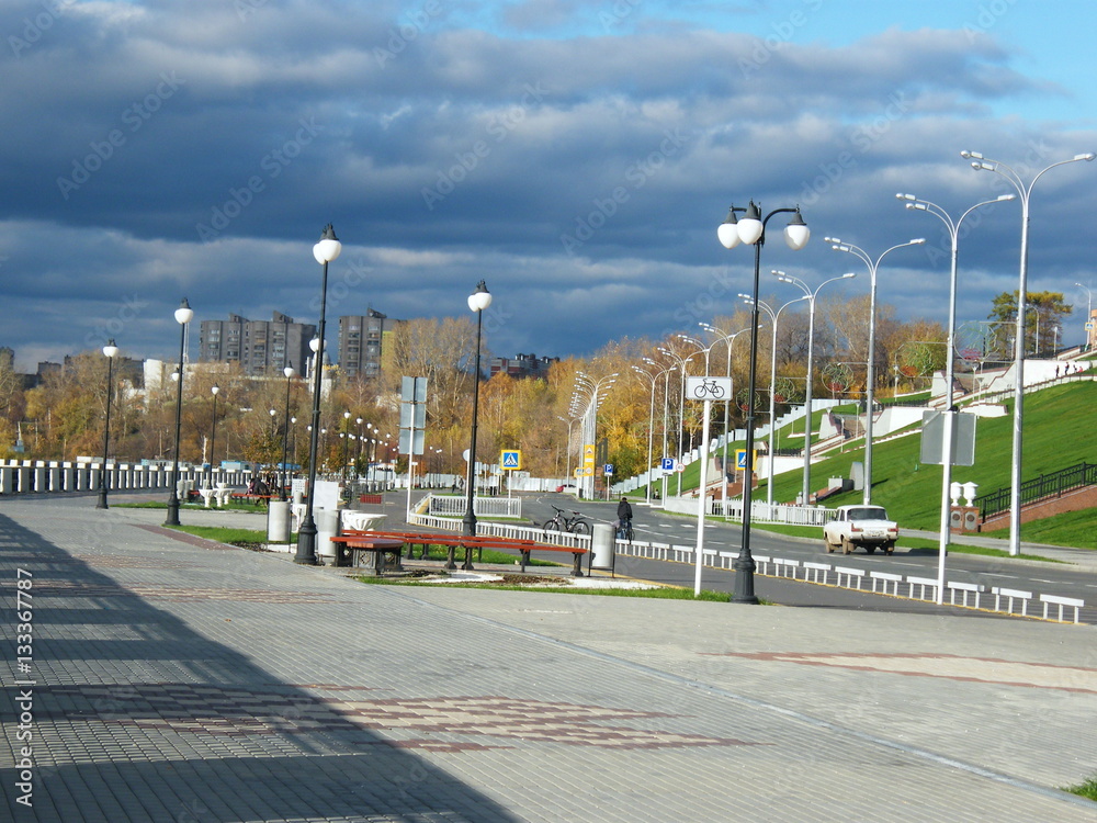 View of the embankment  the Izhevsk