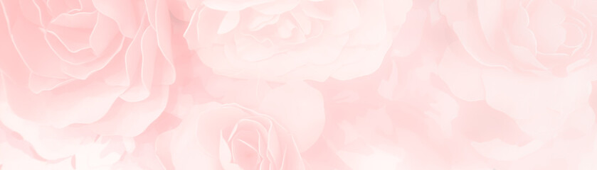 sweet color roses flower in pastel tone with blurred style for background pattern texture
