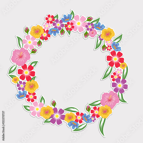 Vector background flowers spring