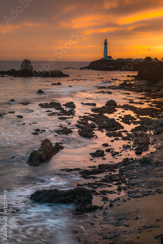 Pigeon Point Lighthouse, Landmark of Pacific coast photo