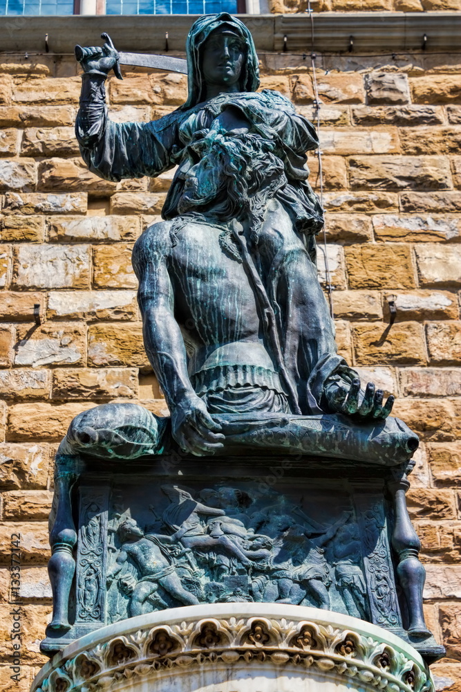 Naklejka premium Florenz, Judith enthauptet Holofernes