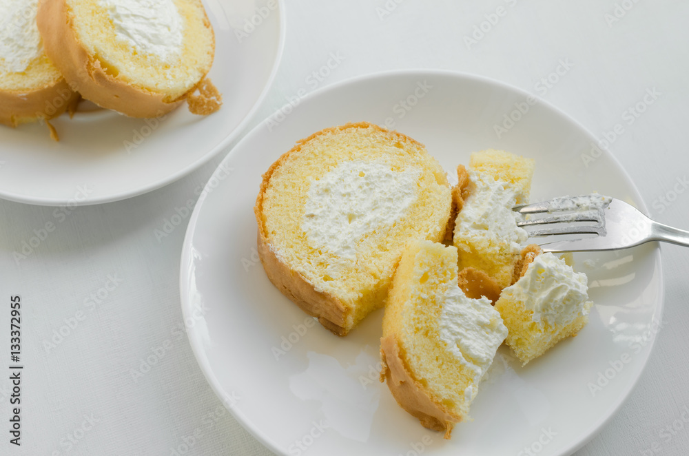 Vanilla Cake Roll for Breaking Time. Vanilla Cake Roll for Breaking Time.