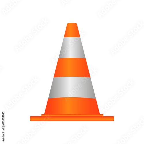 Traffic Cone. Vector sign