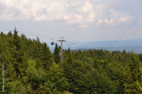 Kolejka linowa na Jaworzynie Krynickiej/The ropeway on the Jaworzyna Krynicka...