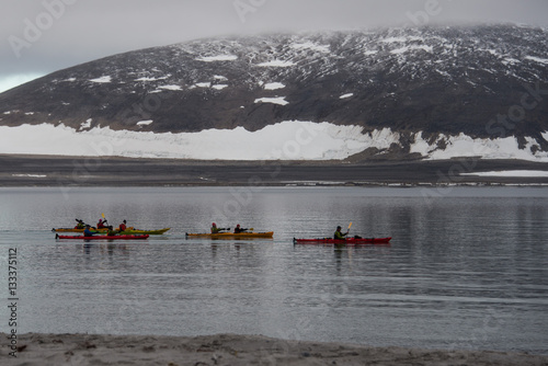 Arctic kayaking in Svalbard, Spitsbergen