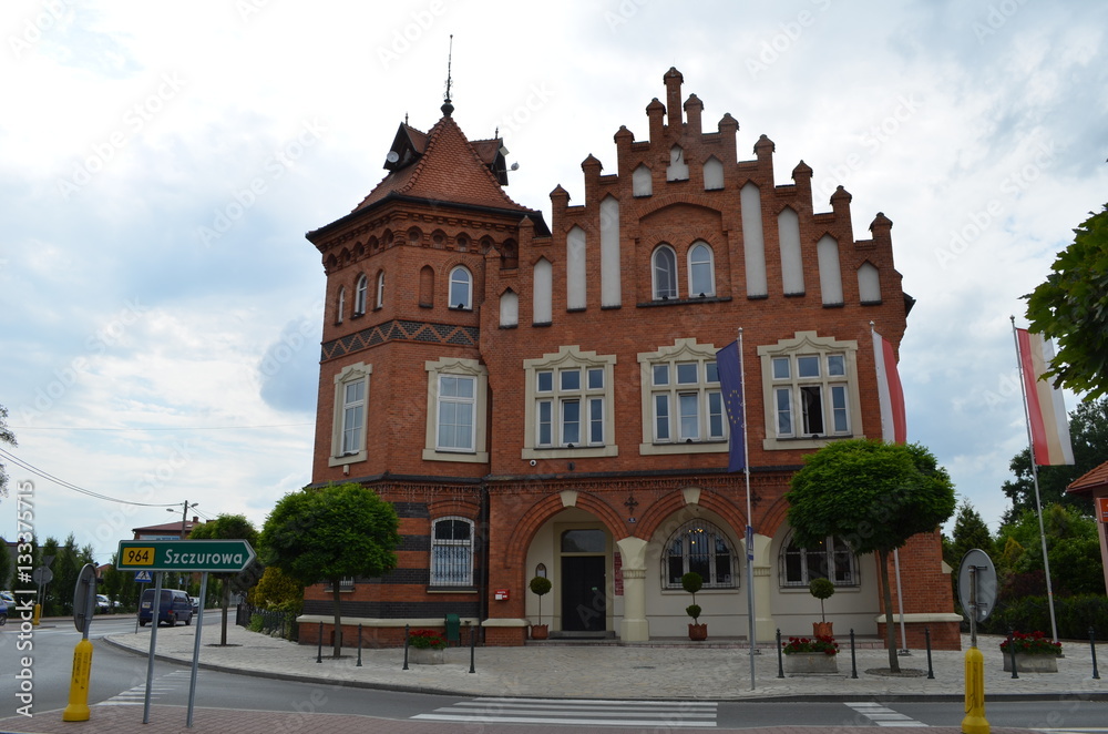 Ratusz w Niepołomicach/Town hall in Niepolomice, Lesser Poland, Poland