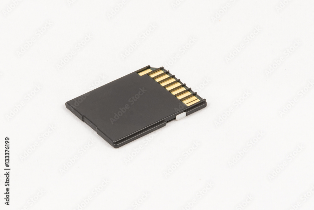 Black unbranded memory SD card Black unbranded memory SD card