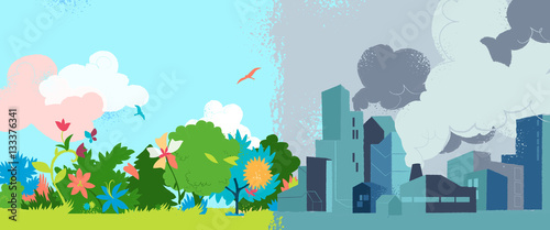 Plakat Przyszłe i ekologiczne środowisko