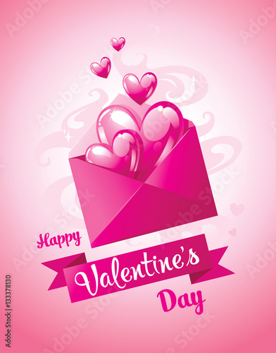 Love letter. Valentine’s Day card. Vector illustration