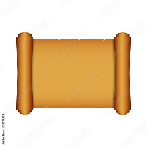 Ancient Chinese scroll illustration with place for your text. Old parchment paper. Vector illustration