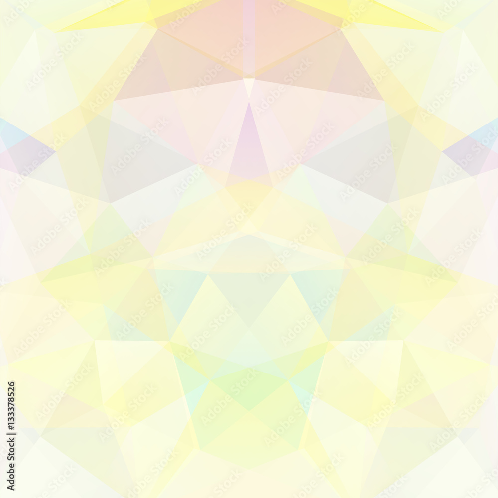 Fototapeta premium Polygonal vector background. Can be used in cover design, book design, website background. Vector illustration. White, yellow colors.