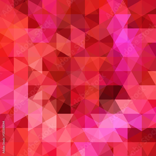 Triangle vector background. Can be used in cover design, book design, website background. Vector illustration. Red, pink colors.