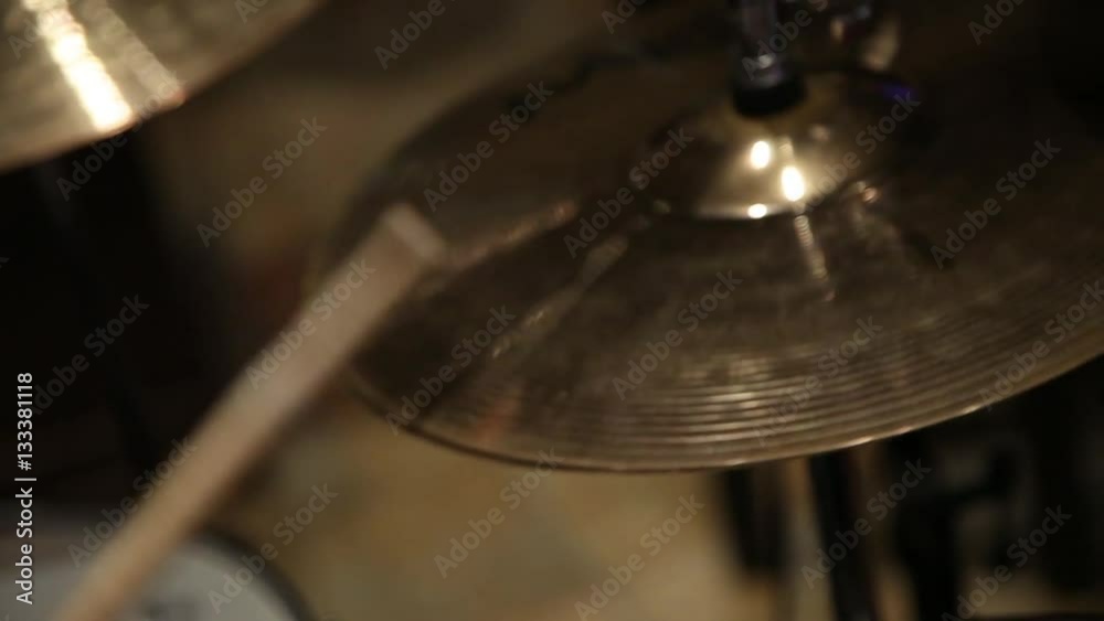musician plays the drums and cymbals musician plays the drums and cymbals