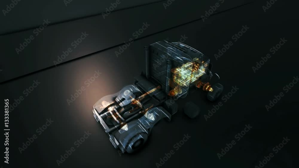 Abstract 3D Truck Engine Abstract 3D Truck Engine