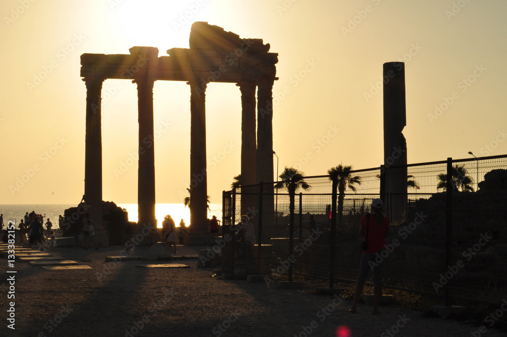 Der Tempel von Apollo in Side, Türkei