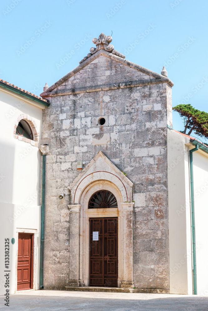 Christian church in historic city Nin, Croatia