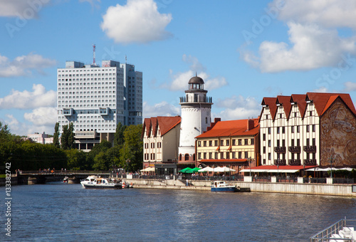 View of the Rybnaya derevnya. Kaliningrad, Russia. photo